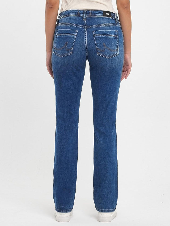 LTB Damen Jeans Vilma Bootcut - Blau - Zayla Wash W26-W34 Baumwolle Stretch 25W / 32L Angellis Wash