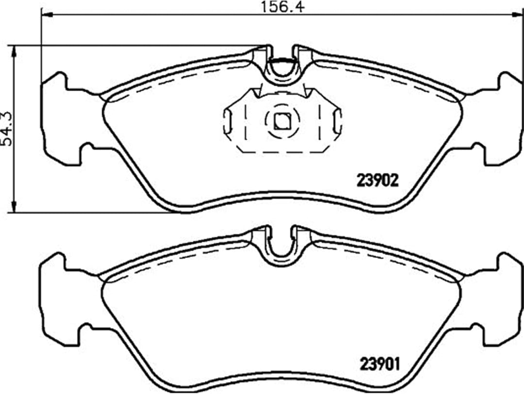 HELLA PAGID 8DB 355 014-401 Bremsbelagsatz - T1824 - Dicke/Stärke: 18.8mm - Bremssystem: Teves - ink