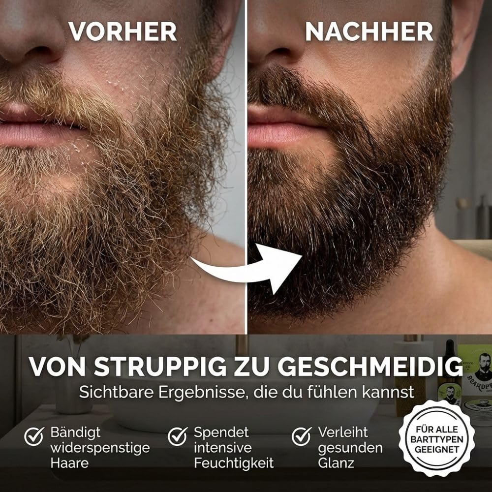 Beardpride® Bartpflege Set für Männer | Bartöl + Bartbalsam + Bartseife | Das perfekte Herren Gesche