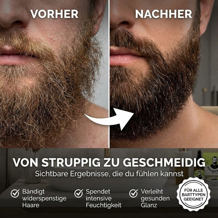 Beardpride® Bartpflege Set für Männer | Bartöl + Bartbalsam + Bartseife | Das perfekte Herren Gesche