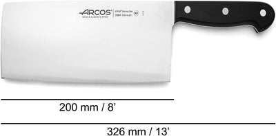 Arcos Serie Universal - Hackmesser Metzgermesser - Klinge Nitrum Edelstahl 200 mm - HandGriff Polyox