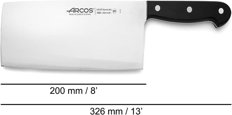 Arcos Serie Universal - Hackmesser Metzgermesser - Klinge Nitrum Edelstahl 200 mm - HandGriff Polyox