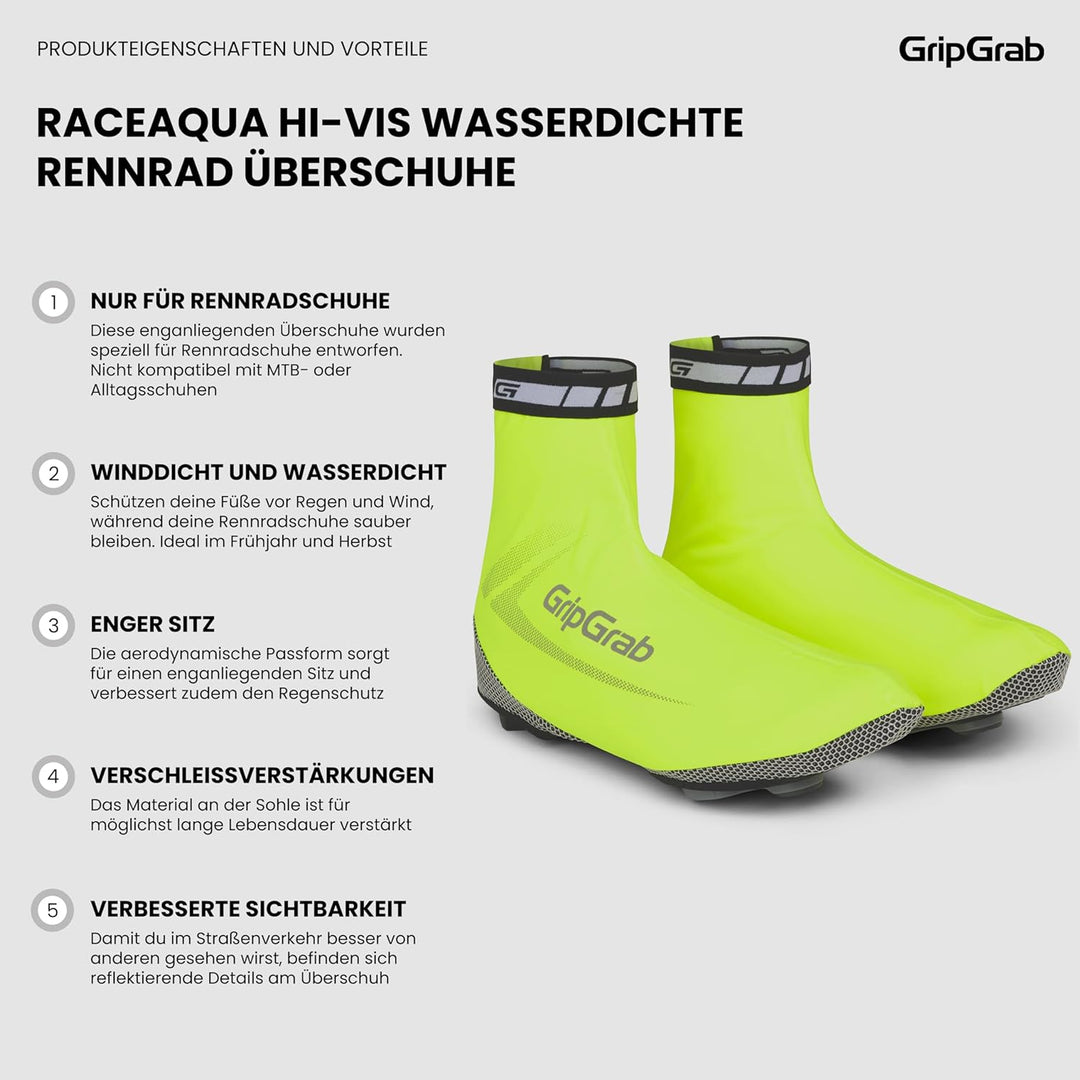 GripGrab RaceAqua wasserdichte Winddichte Aero Rennrad Regen Überschuhe Radsport Regenschutz Windsch