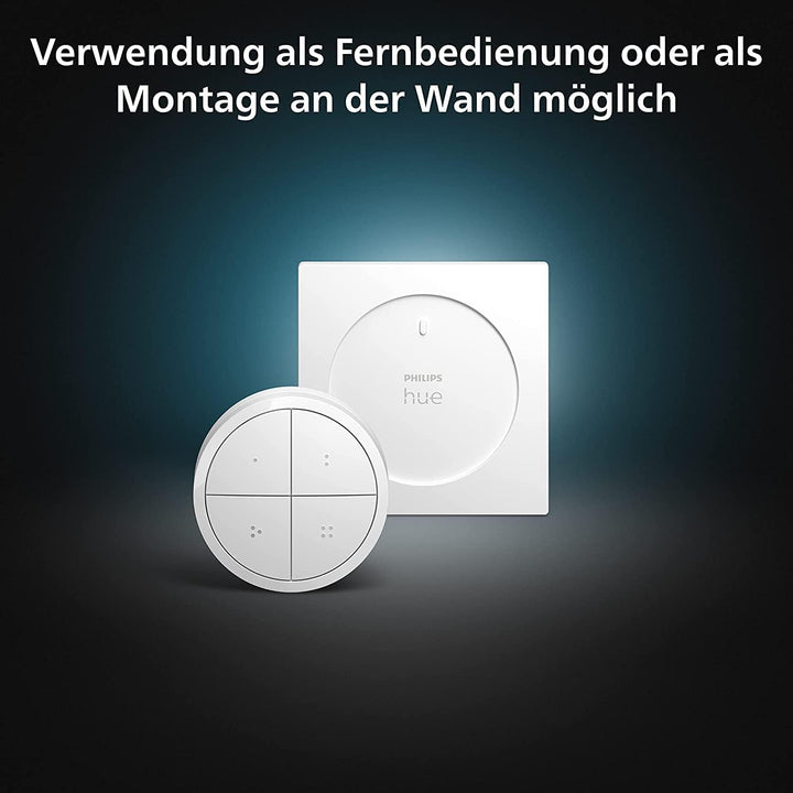 Philips Hue Tap Dial switch Drehschalter, weiss, personalisierbar via Hue App, Zubehör,