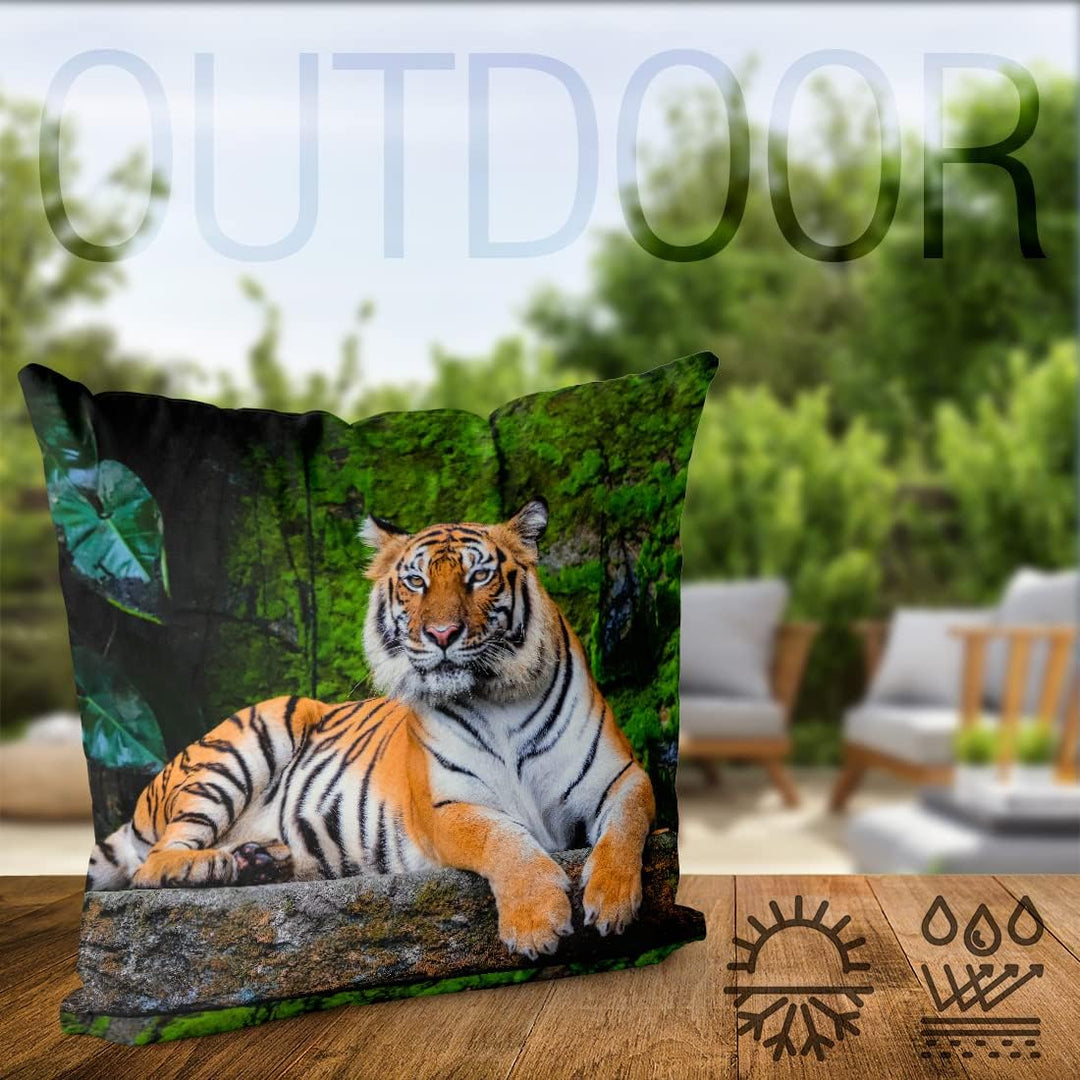 VOID Tiger Dschungel Kissenbezug Kissenhülle Sofakissen Kissen Deko Outdoor-Kissen Dekokissen, Kisse