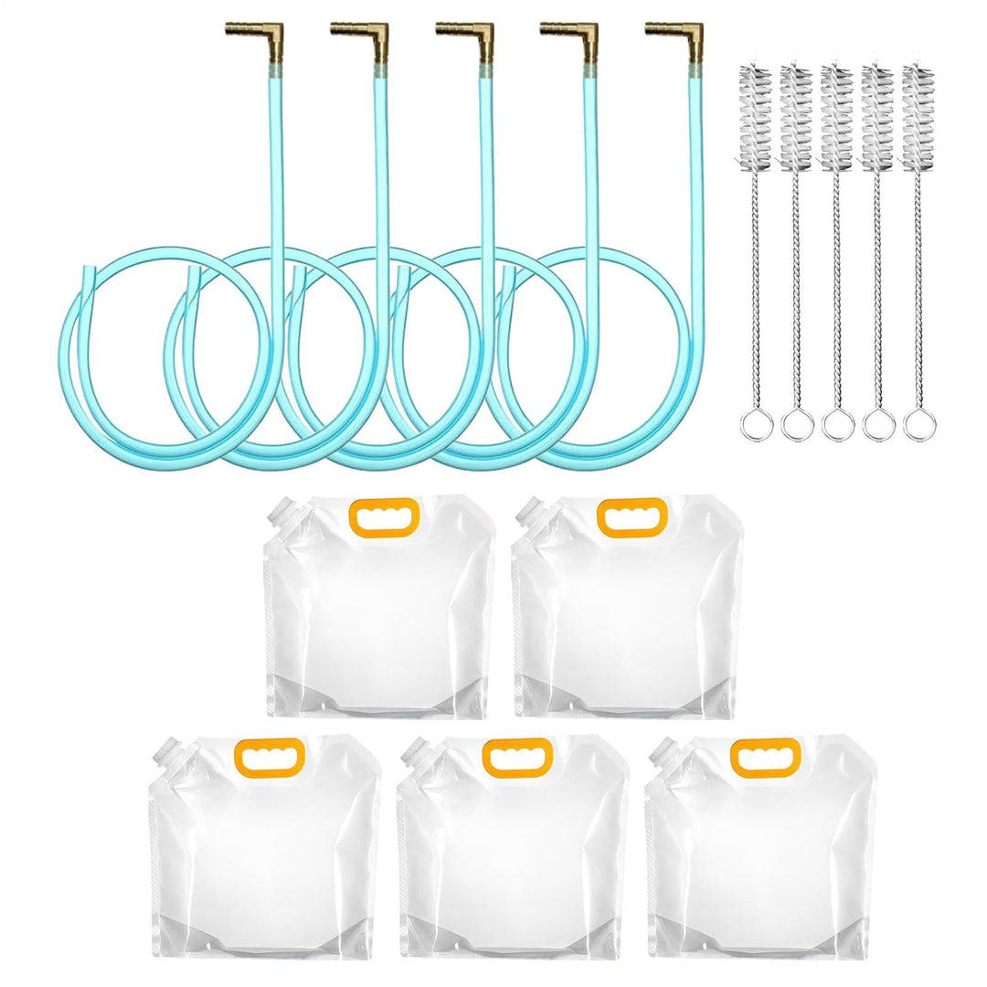 5 Sets Maple Syrup Tapping Kit, Include 5Taps 5Pcs Tubing 5Pack Filters 5Pack 5L Bags, Sap Collectio