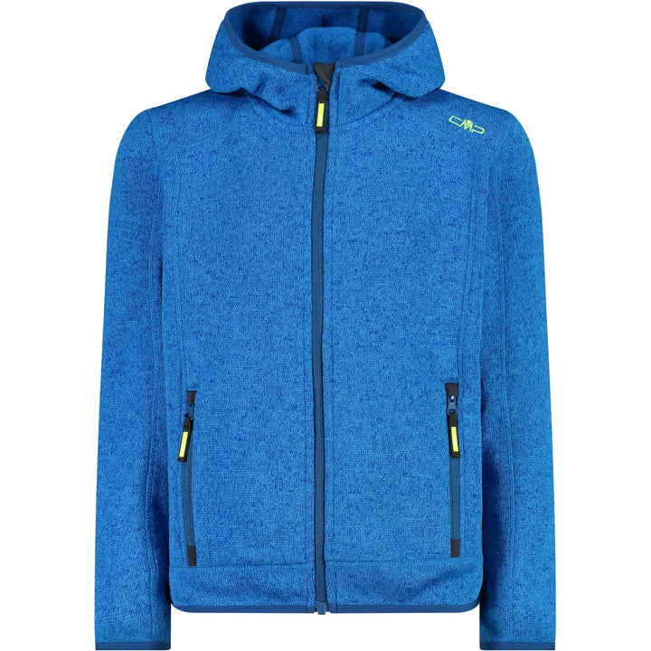 CMP Jungen Fleecejacke Knitted Fix Hood 116 Flussgelbes Fluo, 116 Flussgelbes Fluo