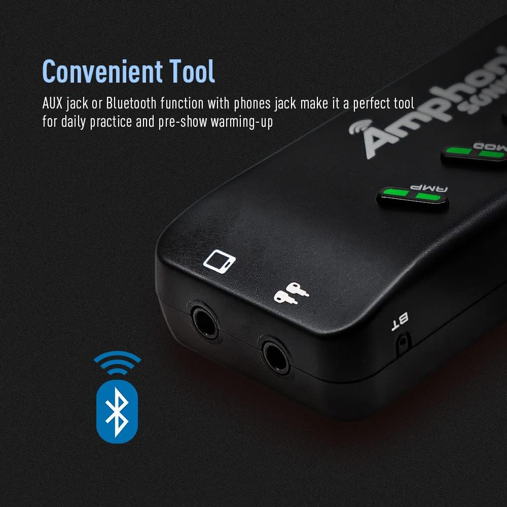 SONICAKE Mini Gitarre Kopfhörer Verstärker Bluetooth Multi-Effekte Plug-In USB aufladbar Portable Am