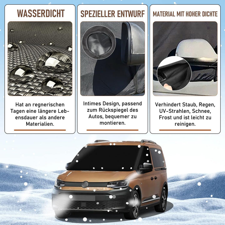 für VW Caddy Auto Windschutzscheiben Abdeckung, 600D Wasserdicht Sonnenschutz Frontscheibe Thermomat