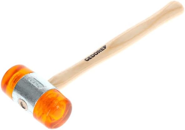 GEDORE Plastikhammer, Ø 60 mm, Auswechselbare Köpfe aus Cellulose-Acetat, Robuster Stiel aus Esche K