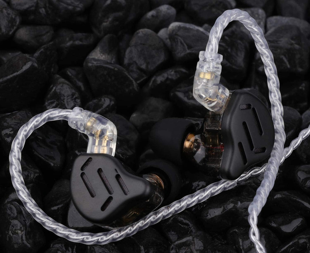 Linsoul KZ Zax 1DD+7BA Hybrid Driver HiFi in-Ear Earphones with Zin Alloy Shell, Detachable 2 Pin 0.