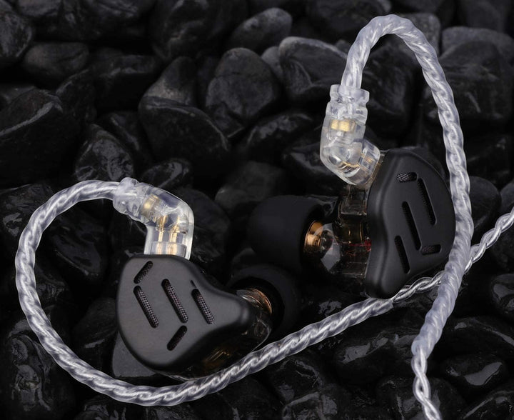 Linsoul KZ Zax 1DD+7BA Hybrid Driver HiFi in-Ear Earphones with Zin Alloy Shell, Detachable 2 Pin 0.