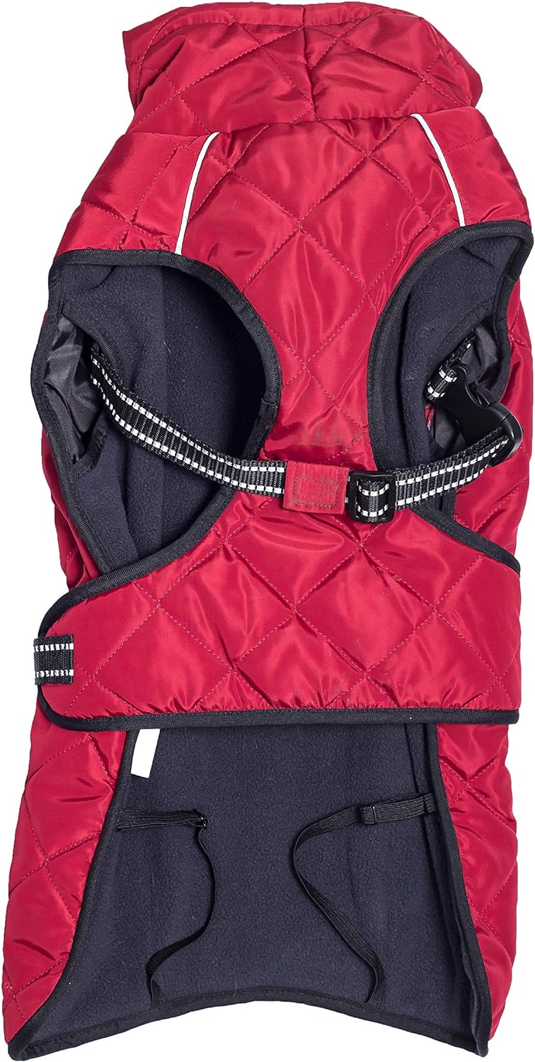 CHIARA Nelson Mantel mit Geschirr CHJ-Y1815RD-L- Wintermantel, Übergangsjacke, Weste (Grösse: L, hoc