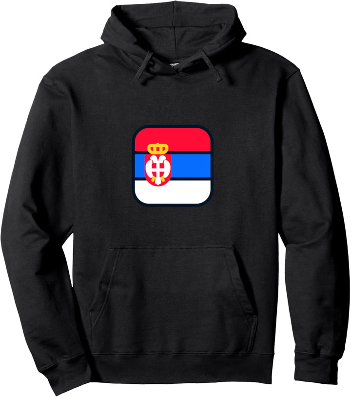 Serbia Flag Icon Pullover Hoodie