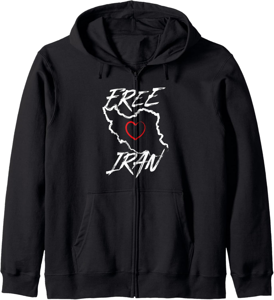 Iran | Free Iran Symbol Herz Karte Freiheit Herz Liebe | Geschenk Kapuzenjacke