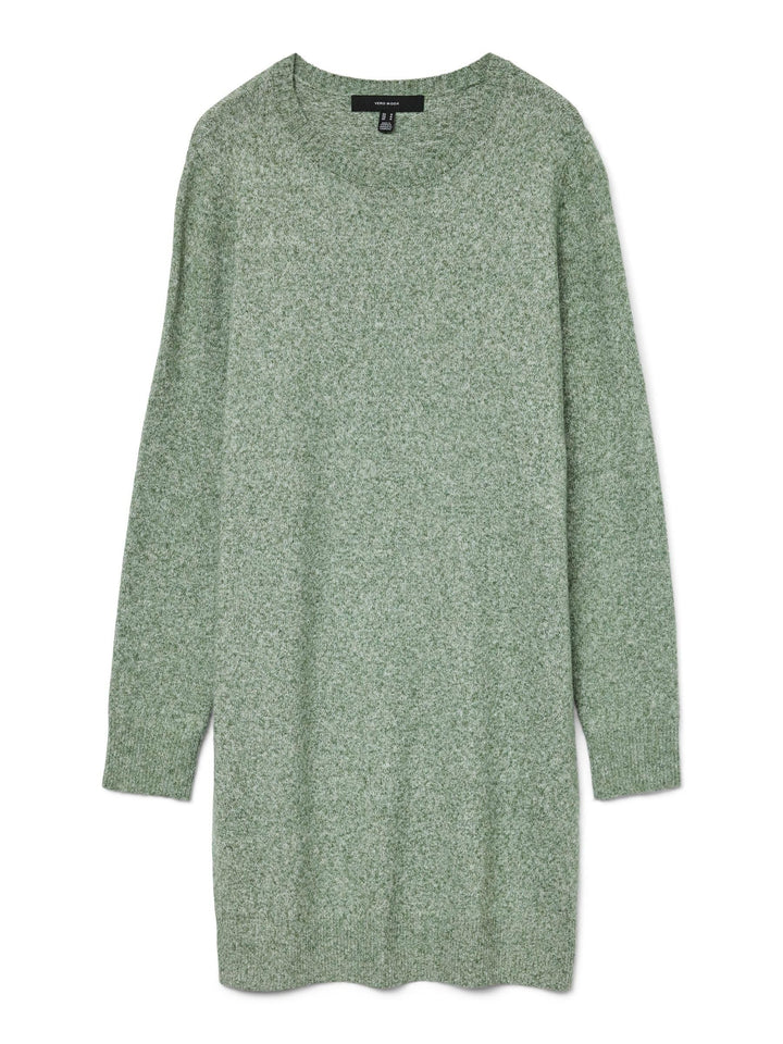 VERO MODA Damen Vmdoffy Ls O-Neck Dress Ga Noos Kleid L Laurel Wreath Melange, L Laurel Wreath Melan