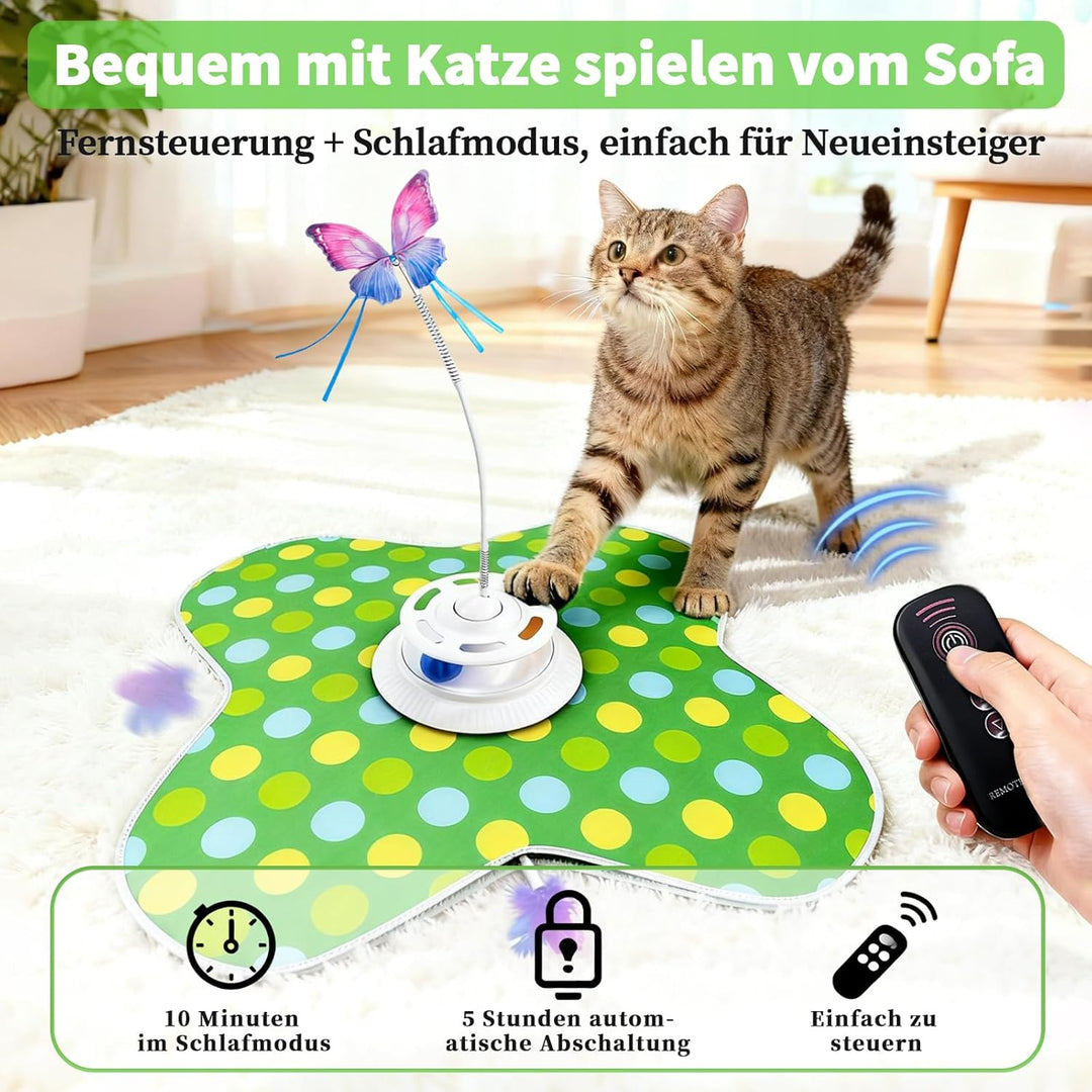 Interaktives Katzenspielzeug Elektrisch: 3-in-1 Automatisches Katzen Spielzeug abs-Material mit Flut