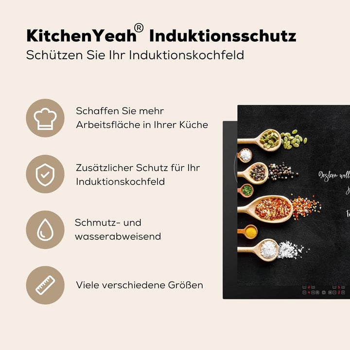 KitchenYeah© Herdabdeckplatte Einteilig Ceranfeld Abdeckplatte Küche Deko Ceranfeldabdeckung Herdabd