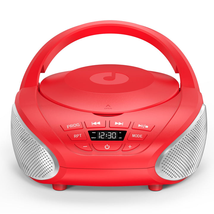 Gueray Tragbarer CD-Player Boombox Kompakt-Radio mit Stereo-Lautsprechern UKW-Radio 3,5-mm-AUX-Einga