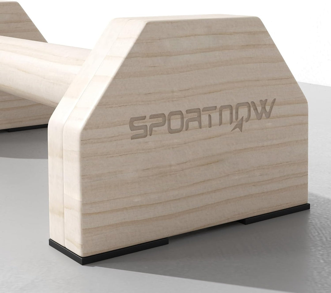 SPORTNOW 2er-Set Liegestützgriffe rutschfest Push Up Griffe aus Holz Parallettes Liegestützen für Mu