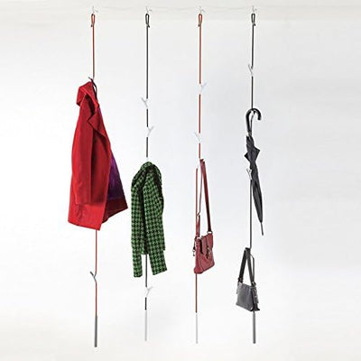Wardrope Garderobe Seil Schw.4 Haken Matt Verchr.