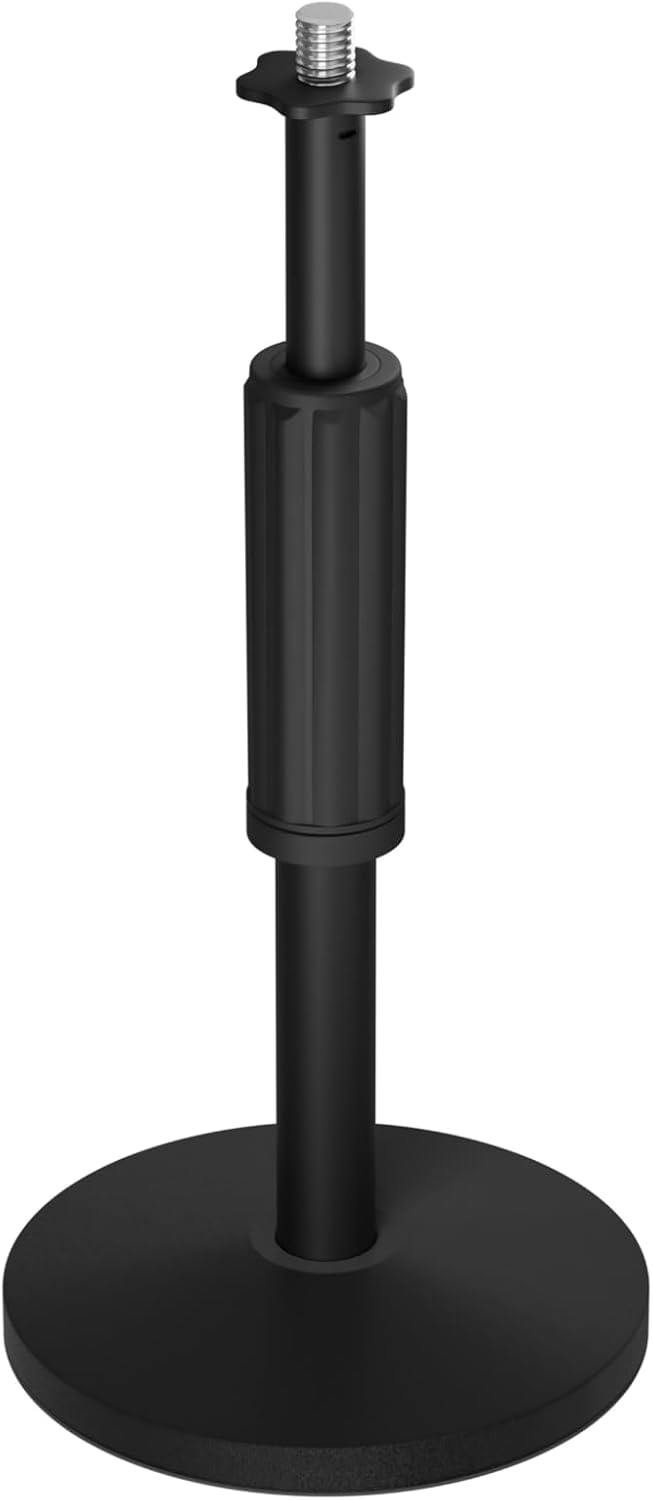 Genesis Thulium 350D Tisch Mikrofonständer - Höhenverstellbar 20–32 cm, schwere rutschfeste Basis, 3