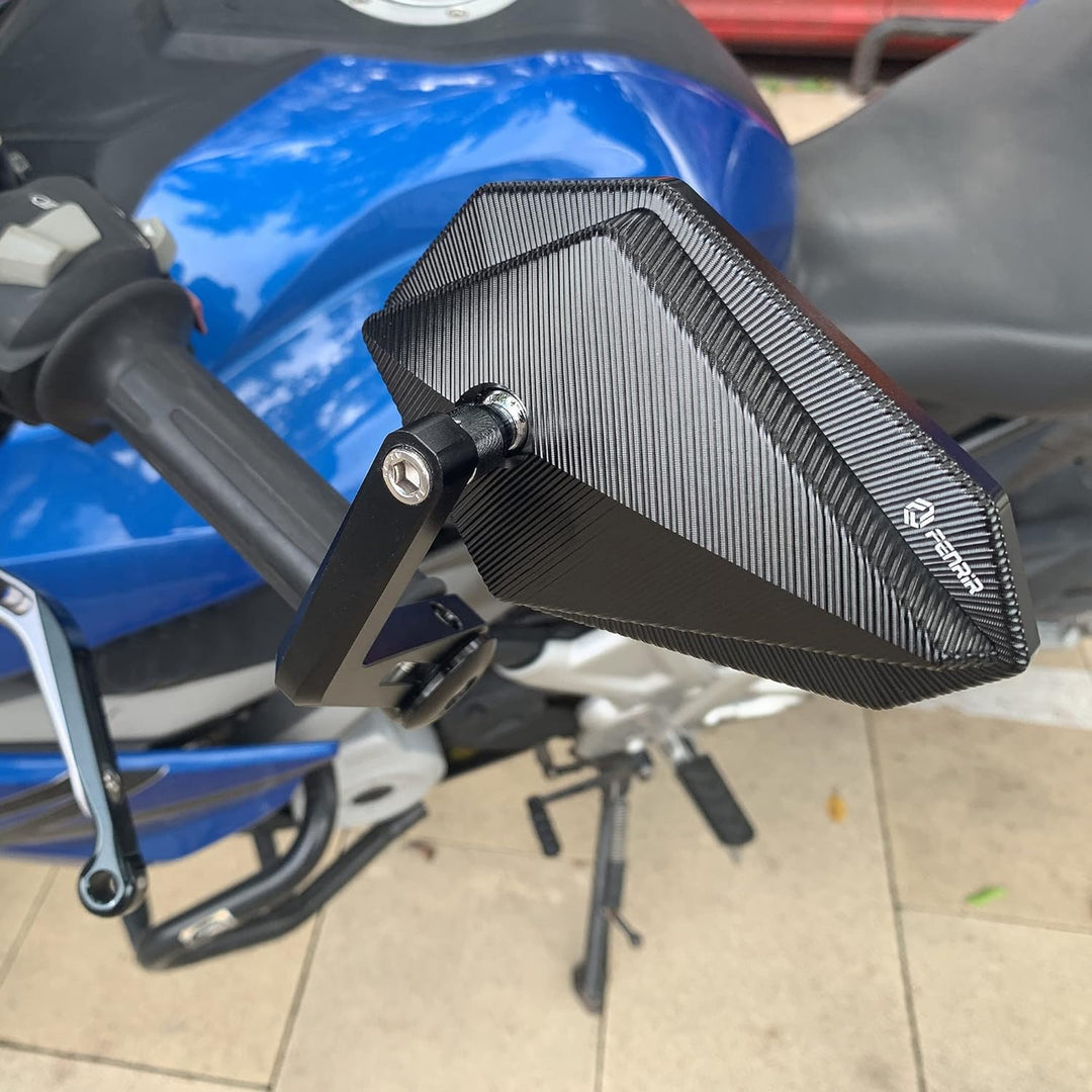 FENRIR E24 Lenkerendenspiegel Motorrad spiegel Seitenspiegel rückspiegel e geprüft Blendschutz schwa