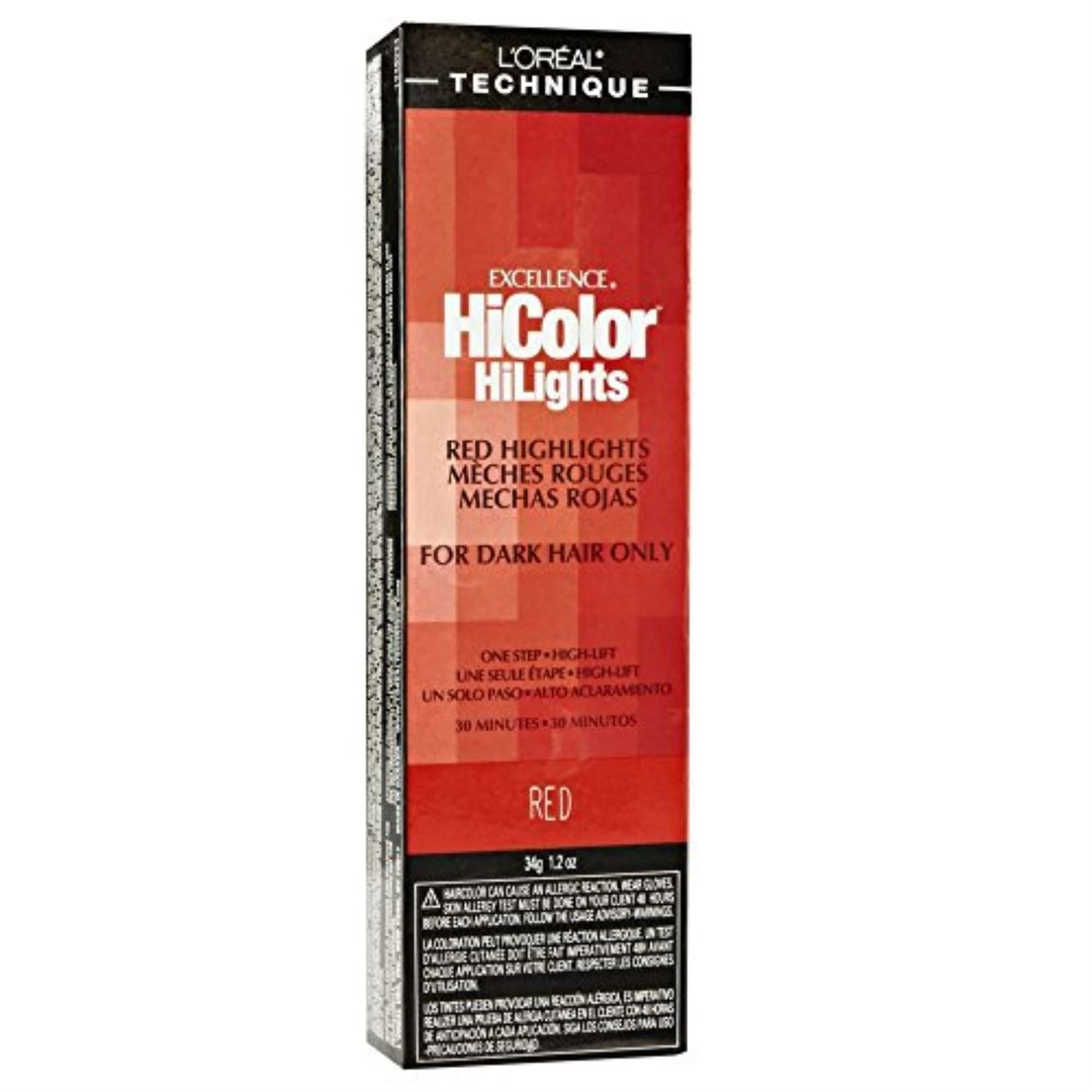 L'Oreal Excel Hicolor Highlights Rot 34 g 3er-Pack Rot,Schwarz 35 ml (1er Pack), Rot,Schwarz 35 ml (