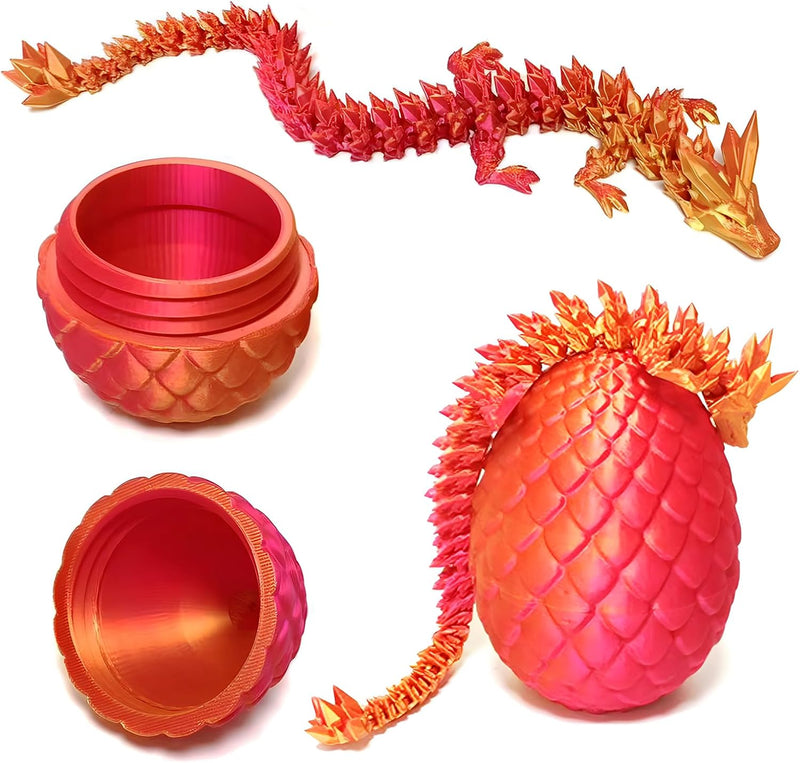 Yearsahrk 3D Gedrucktes Drachenei Geheimnisvolle Drachen Spielzeug Realistische Realistische Bewegli