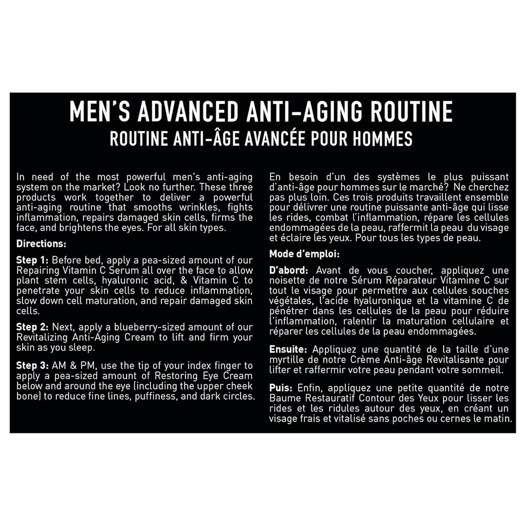 Brickell Men's Products advanced anti-aging-routine, nachtgesichtscreme, vitamin c gesichtsserum und