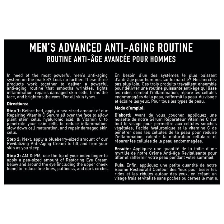 Brickell Men's Products advanced anti-aging-routine, nachtgesichtscreme, vitamin c gesichtsserum und