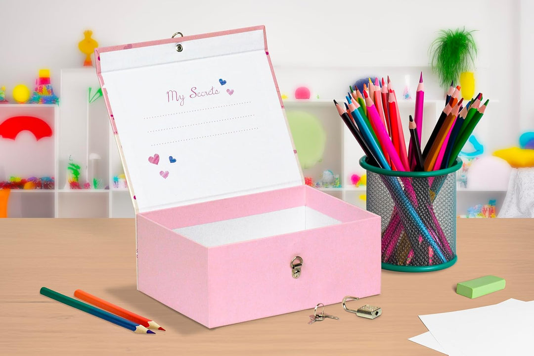 Mareli Box mit Schloss 18,5 x 14 x 7,5 cm, ideal zum Aufbewahren von Geheimnissen, Schmuck und Figur