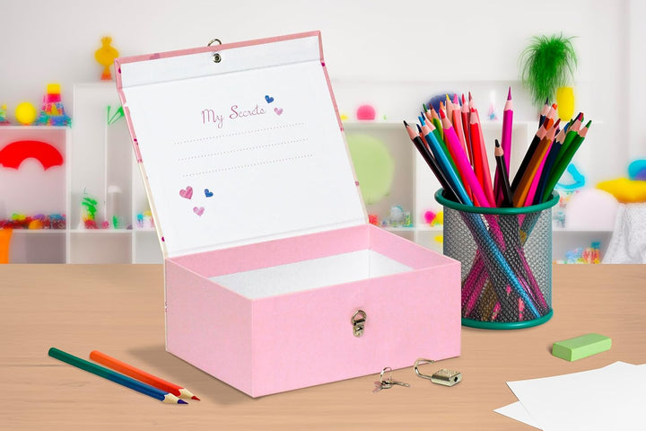 Mareli Box mit Schloss 18,5 x 14 x 7,5 cm, ideal zum Aufbewahren von Geheimnissen, Schmuck und Figur