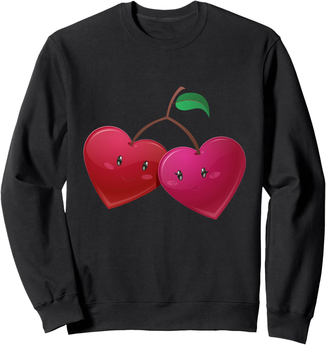 Süsse herzförmige Kirschen Sweatshirt