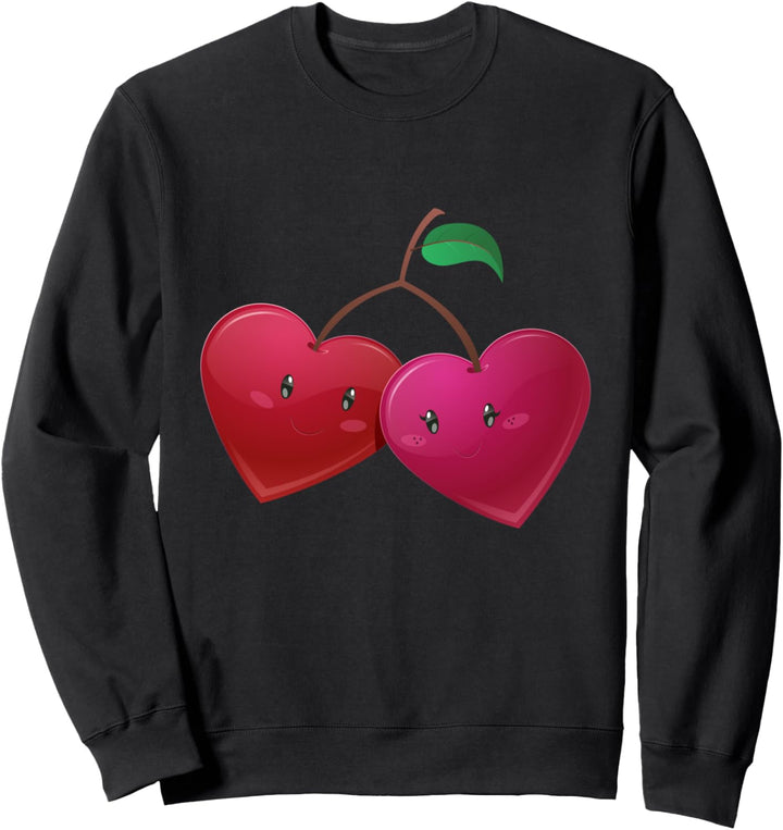 Süsse herzförmige Kirschen Sweatshirt