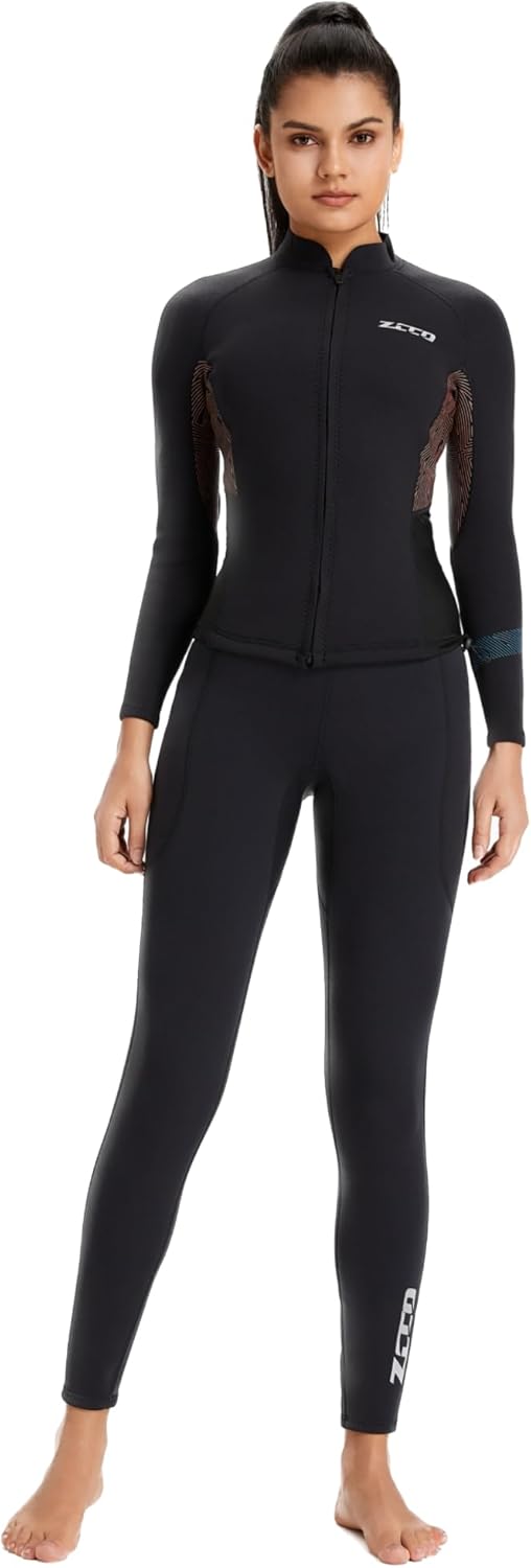 ZCCO Neoprenanzüge Top Jacke 1,5mm Neopren Anzüge Frauen Männer Neoprenanzug Jacke Langarm Tauchen T