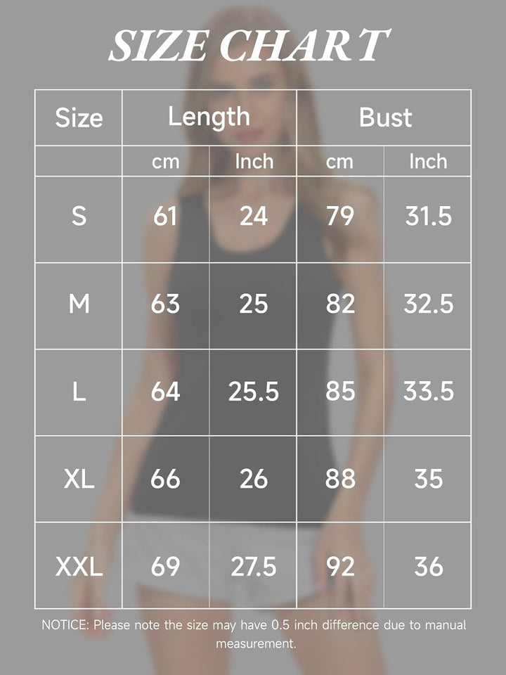 vislivin Elastische Tank Tops für Damen Unterhemden 3/4er Pack, M 4er Pack - Schwarz/Dunkelblau/Grau