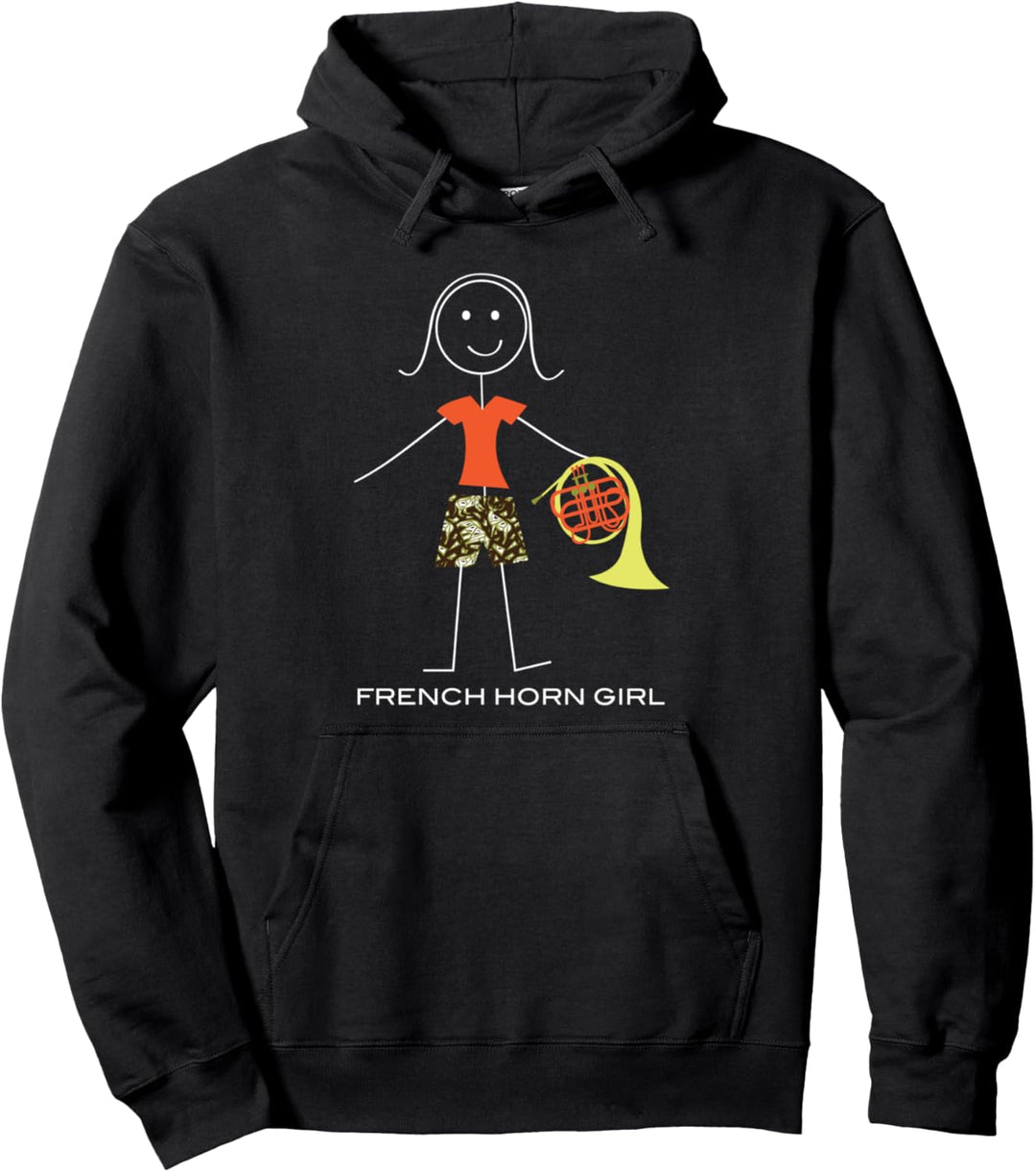 Lustige Frauen Waldhorn, Mädchen Musiker Geschenke Pullover Hoodie