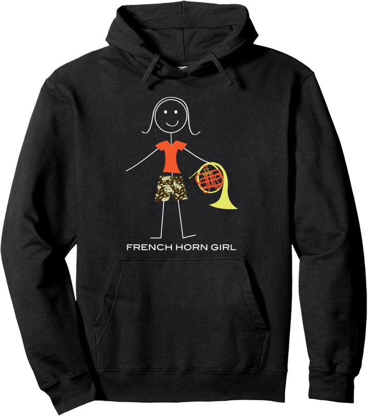 Lustige Frauen Waldhorn, Mädchen Musiker Geschenke Pullover Hoodie