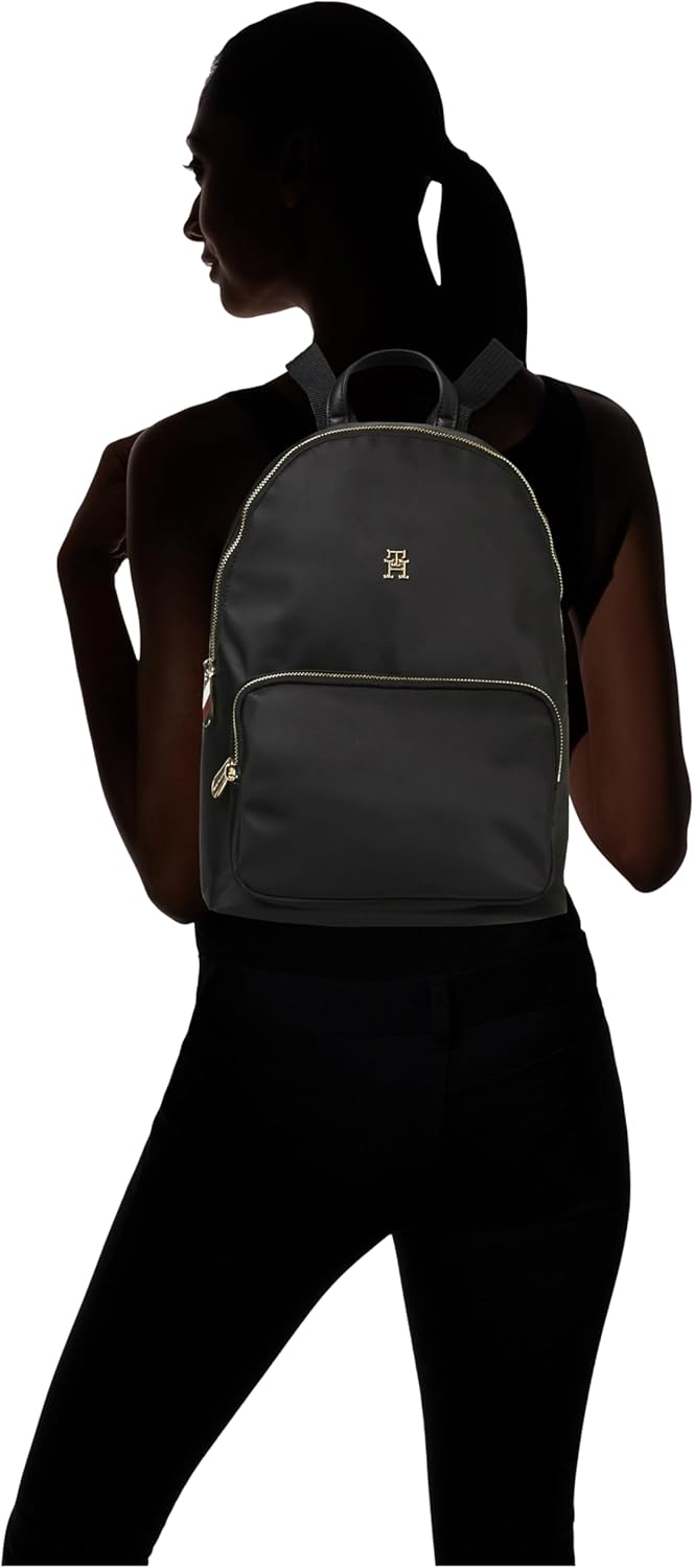 Tommy Hilfiger Damen Rucksack Poppy Backpack Mittelgross, Schwarz