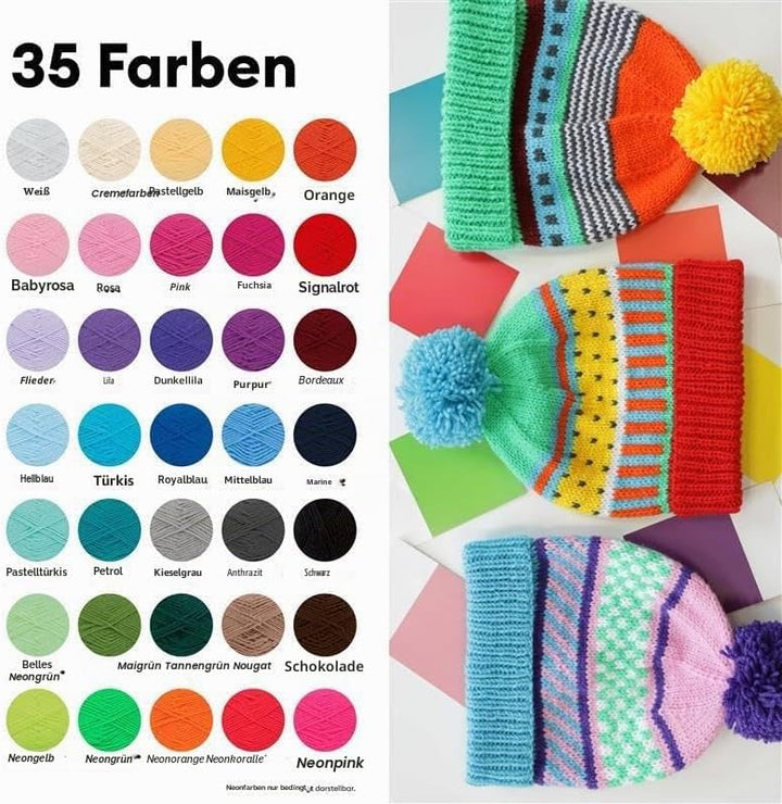 Gründl Wolle Lisa Premium Uni Fuchsia - 10 x 50g - Strickgarn - Häkelgarn - 100% Polyacryl - Superwe