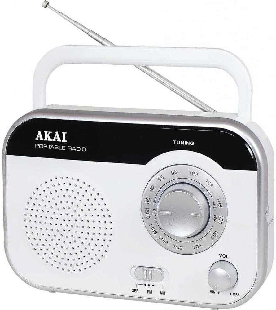 Akai PR003A-410 tragbares FM Radio, Weiss