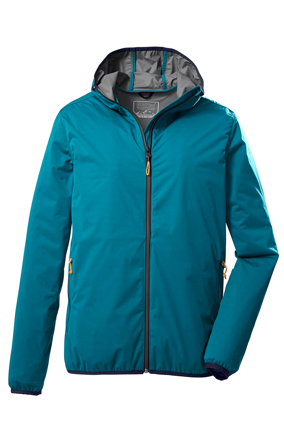 Killtec Herren Kos 60 Mn Jckt 2-Lagen Fuktionsjacke/Outdoorjacke mit Kapuze, packbar L dunkelaqua, L