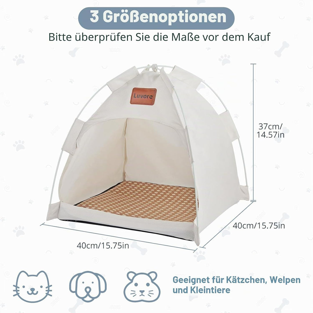 Haustier Zelt Nester 40x40x37cm, Hundezelt Katzenzelt Haustierzelte Häuser mit Kissen, Keine Install