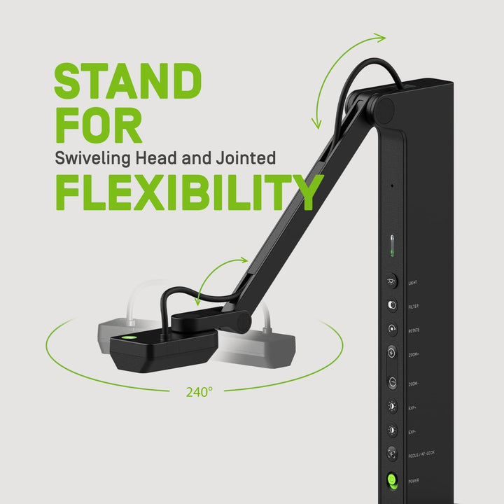 IPEVO VZ-R Ultra HDMI/USB Dual-Mode 13MP Dokumentenkamera, 4K, Mac, Windows, Chromebook, Verbindet s