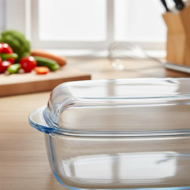 Pyrex - 466a000/6343 – Kochtopf, rechteckig, aus Glas, 6,5 l, transparent