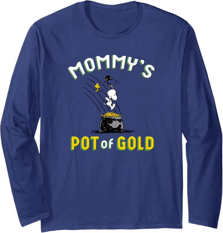 Peanuts St Patrick's Day Snoopy Topf voll Gold Langarmshirt