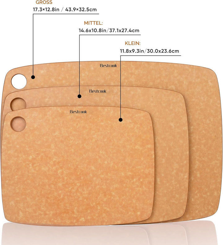 Bestcook Schneidebrett Holzfaser für Küche, Spülmaschinenfest Composite Cutting Board, Hohe Dichte,