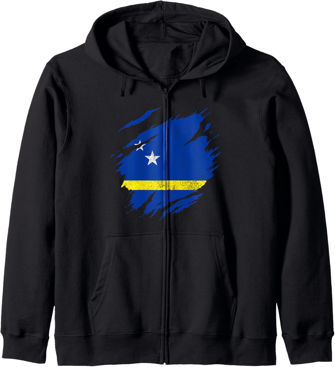 Curacao Flagge Vintage Karibik Souvenir Kapuzenjacke