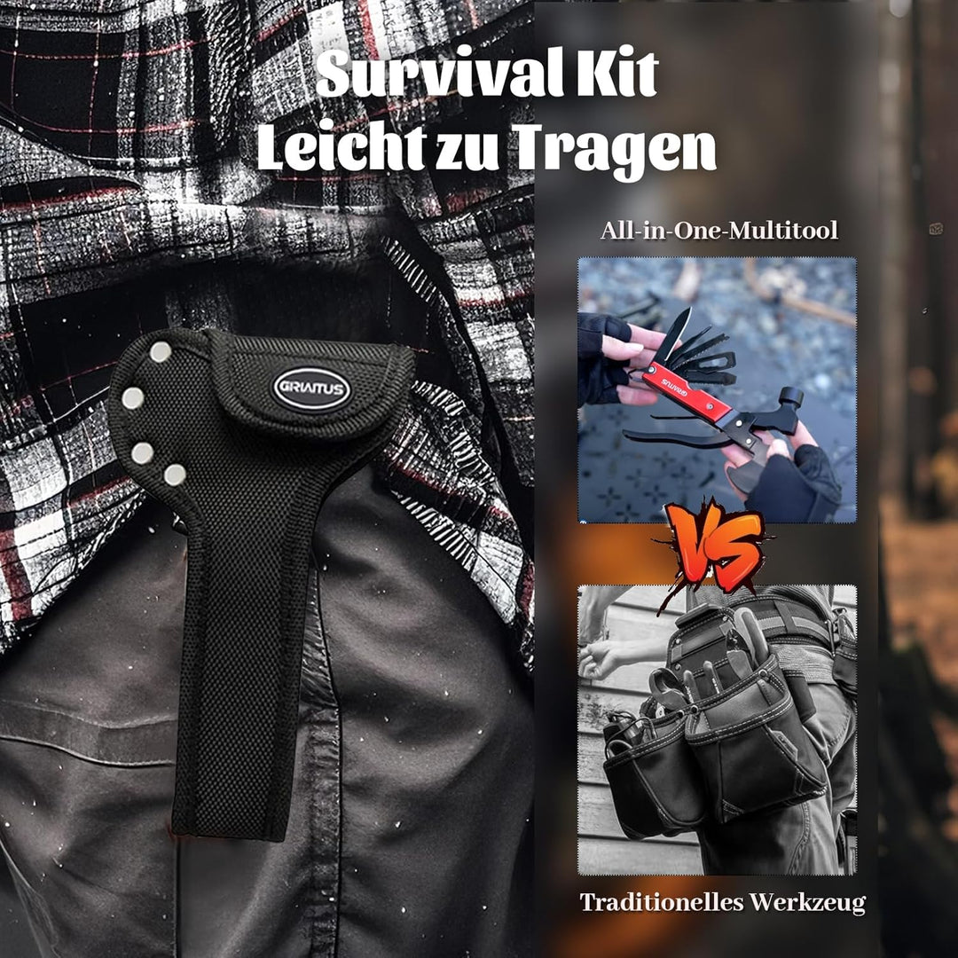 Camping Zubehör 18 in 1 Hammer Multitool Geschenke für Männer Frauen Camping Gadgets Weihnachtsgesch